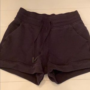 Lululemon black sweat shorts